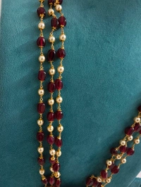 Handmade Beads Mala With Victorian , Krishna Pendant And Earrings 