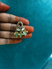 Victorian With Mossanites Neckset - Red