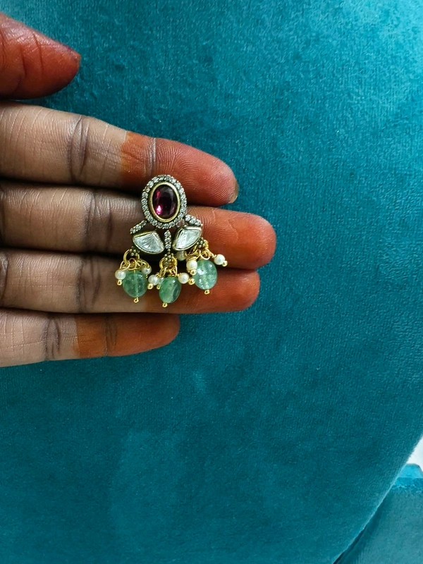 Victorian With Mossanites Neckset - Red