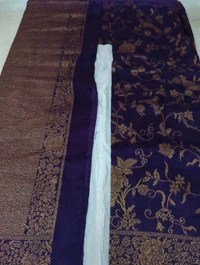 Pure Tusser Georgette  - Pigment Indigo