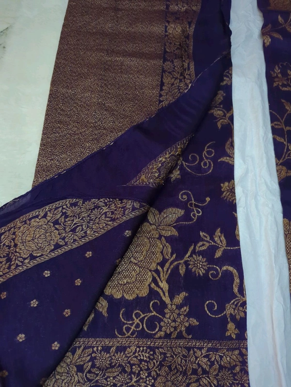 Pure Tusser Georgette  - Pigment Indigo