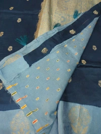 Premium Dola With Mushru Boardes  - blue