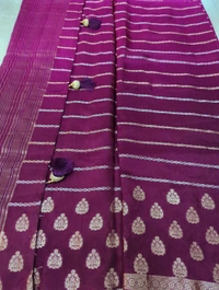Dola Crepe Weaving  - Purple