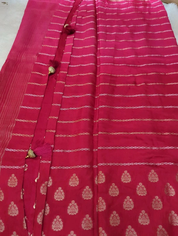 Dola Crepe Weaving  - pink