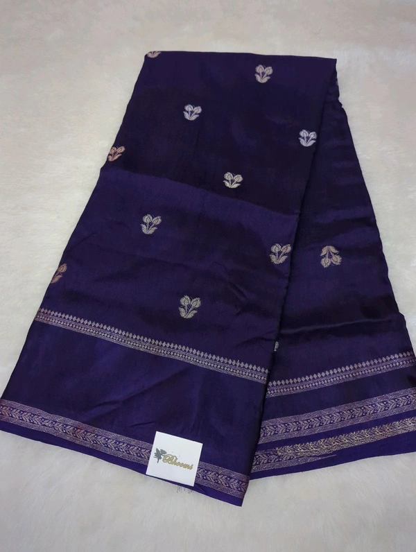 Premium Dola With Handwork  - Pigment Indigo
