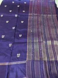 Premium Dola With Handwork  - Pigment Indigo