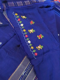 Premium Dola With Handwork  - Pigment Indigo