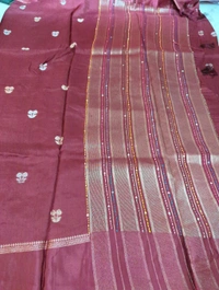 Premium Dola With Handwork  - Maroon