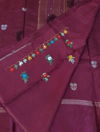 Premium Dola With Handwork  - Maroon