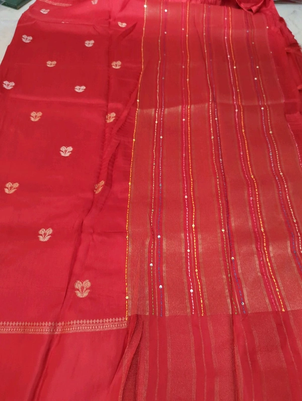 Premium Dola With Handwork  - Red