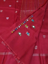 Premium Dola With Handwork  - Red