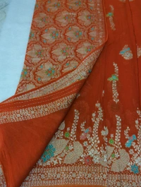 Pure Chiffon Designer  - orange
