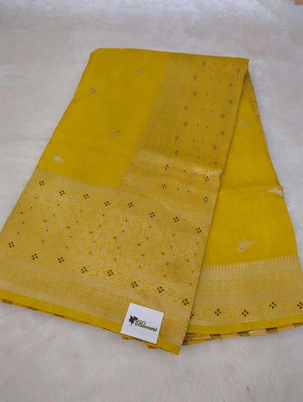Premium Soft Raw Silk  - Gold