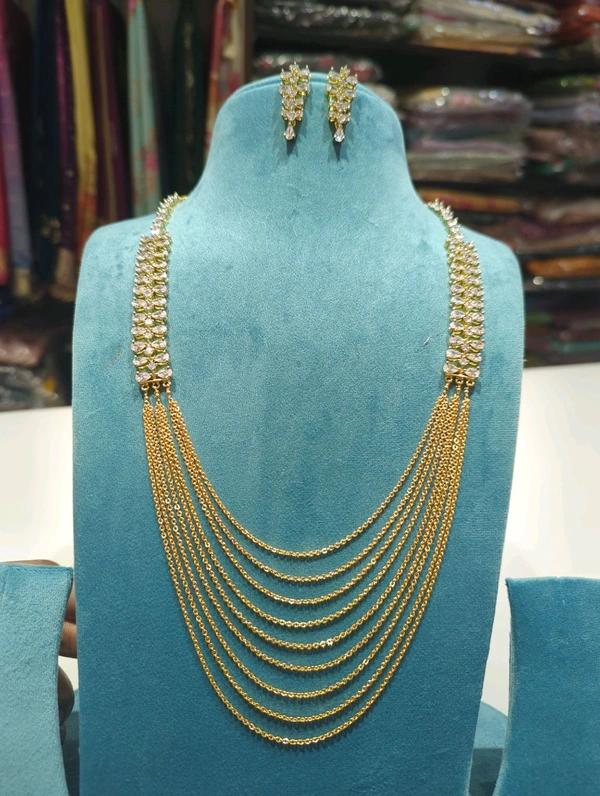 Designer Chandraharam With Ear Rings  - 4 Days Dispatch Time, 28 Inches, HD