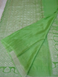Pure Handloom Chiffon Georgette - Snowy Mint
