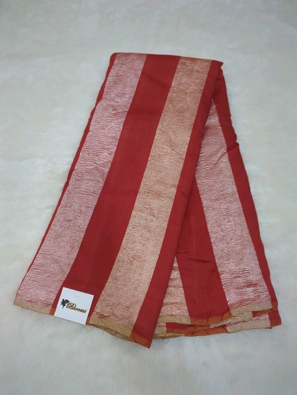 Pure Dupion Crush Designer  - Red