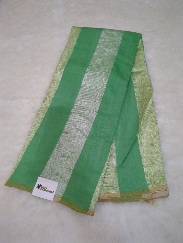 Pure Dupion Crush Designer  - Mint Green