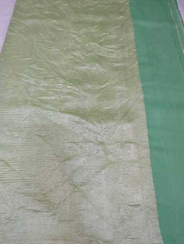 Pure Dupion Crush Designer  - Mint Green