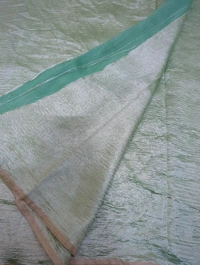 Pure Dupion Crush Designer  - Mint Green