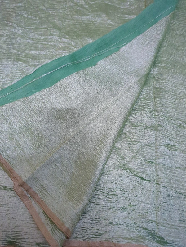 Pure Dupion Crush Designer  - Mint Green