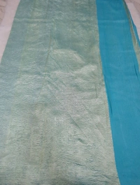 Pure Dupion Crush Designer  - sky blue