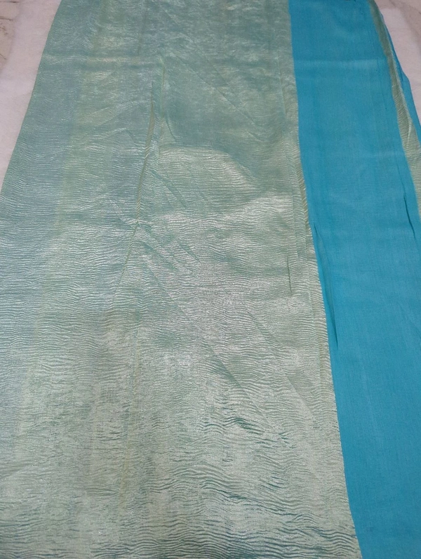 Pure Dupion Crush Designer  - sky blue