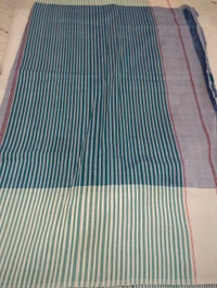 Premium Pure Handloom Ikkath Cotton  - Teal