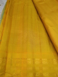 Pure Handloom Gadwal Pattu  - sky blue
