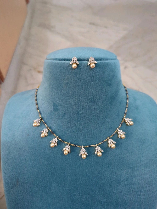 Real Diamond Copy Pendents With Black Diamonds - Vz, 10day Dispatched Time, 18 Inches