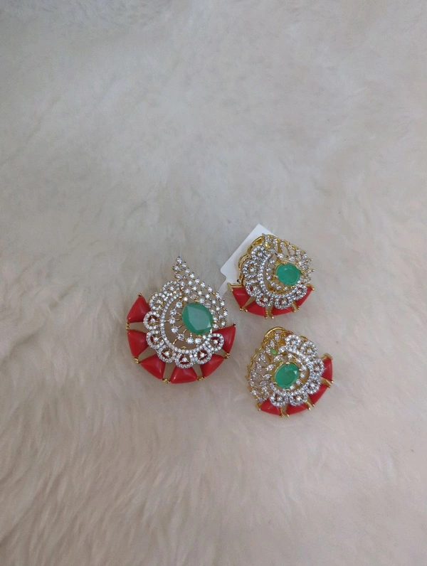 Designer Diamond Copy Pendant Set  - 5 DAYS DISPACH TIME, Hd