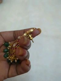 Gold Copy Jadua Kundan Earrings  - Vz