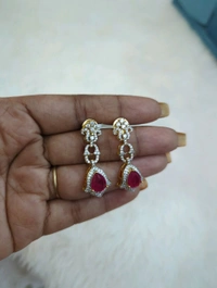 Diamond Copy Earrings  - Vz, Wild Watermelon