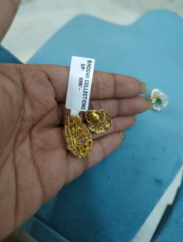 Diamond Copy Pendant Set  - green