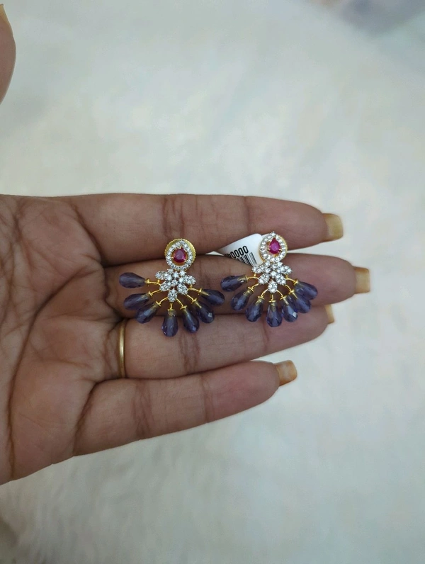 Designer Earrings  - Hd, Red