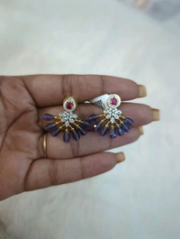 Designer Earrings  - Hd, Red