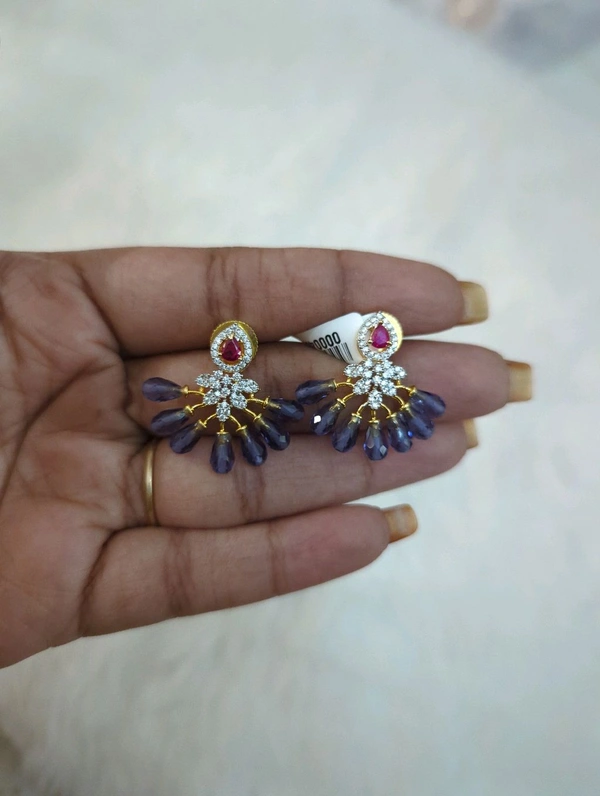 Designer Earrings  - Hd, Red