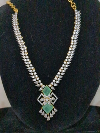 Premium Diamond Copy Neck Set  - Vz, Jungle Mist