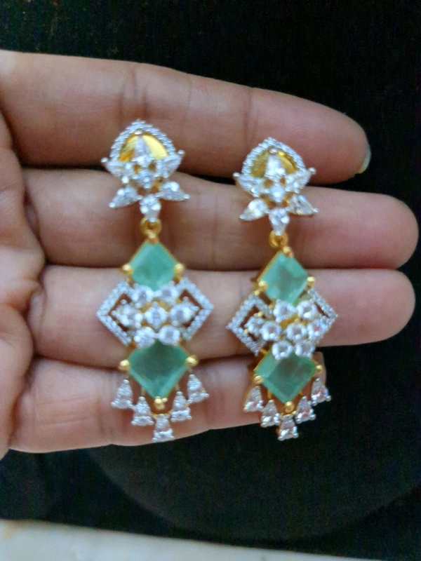 Premium Diamond Copy Neck Set  - Vz, Jungle Mist