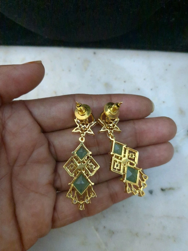 Premium Diamond Copy Neck Set  - Vz, Jungle Mist