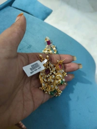 Gold Copy Polki Pendent Set  - Vz, pink