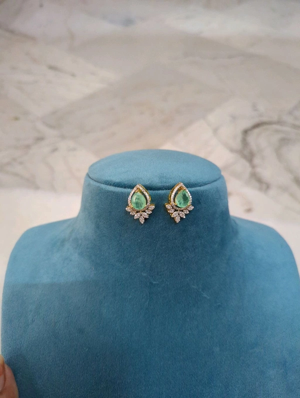 Beautiful Diamond Copy Stud's  - HD, Snowy Mint