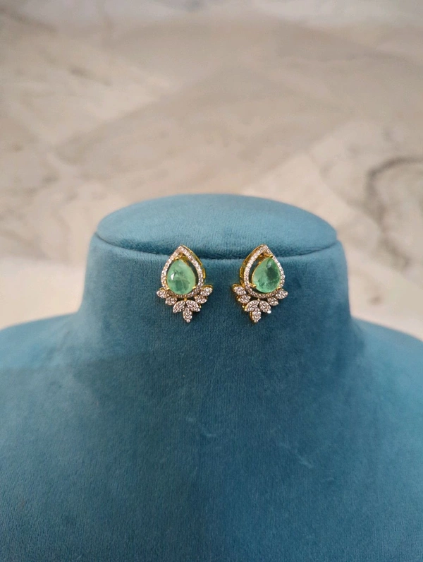 Beautiful Diamond Copy Stud's  - HD, Snowy Mint