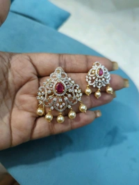 Diamond Copy Pendent Set  - Vz, red