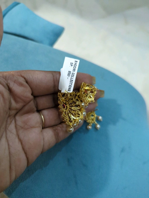 Diamond Copy Pendent Set  - Vz, red