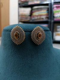 Designer Eye Shape Stud's  - Vz, Pink