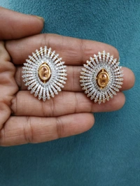 Designer Eye Shape Stud's  - Vz, Pink