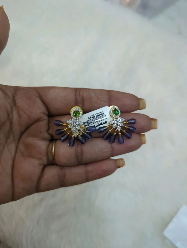 Designer Earrings  - Vz, green