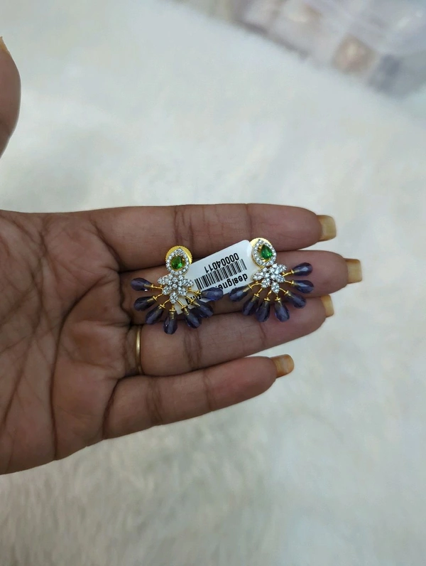 Designer Earrings  - Vz, green