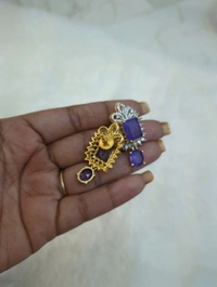 Diamond Copy Earrings  - Vz, Electric Violet