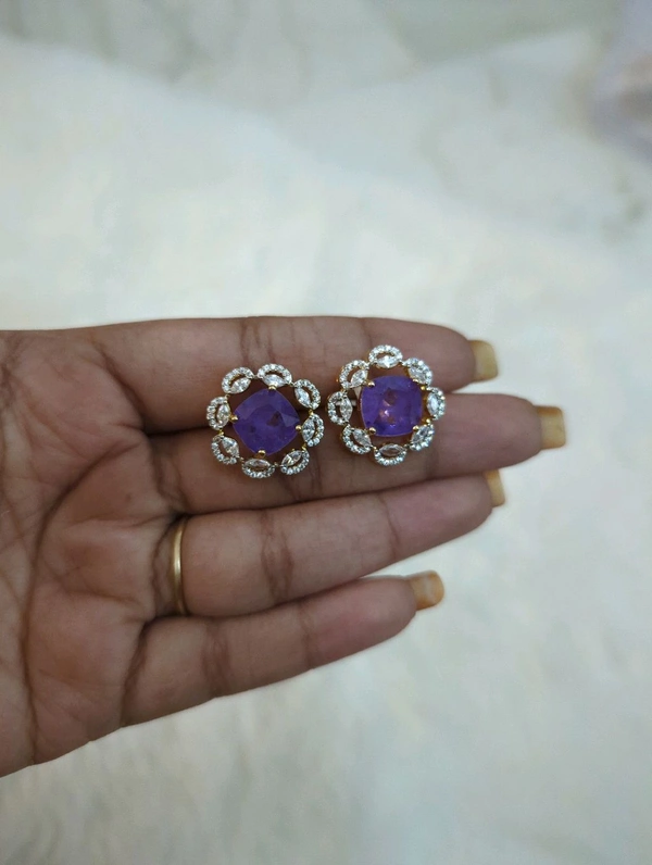 Diamond Copy Stud's  - Vz, Electric Violet